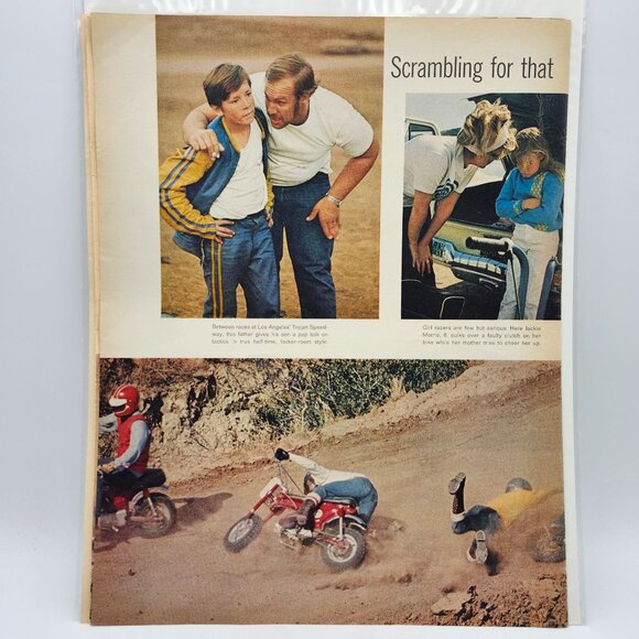 Vintage 1969 LIFE Magazine Article Pages MaxiCraze For Minibikes Lejon Cold Duck - Picture 3 of 6